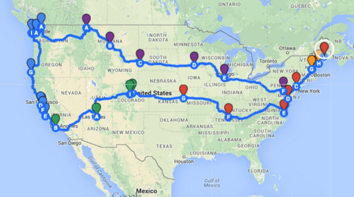 All the places I spend significant amounts of time. 